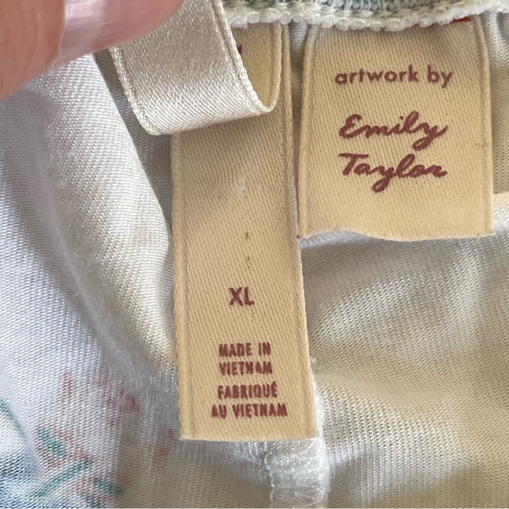 Anthropologie LyreBird ModaLuxe Pajama Top and Shorts Emily Taylor Design Sz XL - Picture 11 of 16